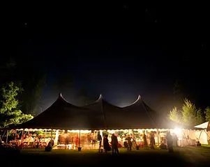 Intimate private drone show at a night event